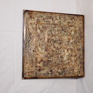 RUSTIC TRIBAL SQUARE/DIAMOND METAL WALL ART